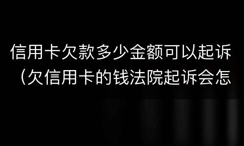 信用卡欠款多少金额可以起诉（欠信用卡的钱法院起诉会怎么办）