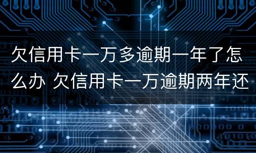 欠信用卡一万多逾期一年了怎么办 欠信用卡一万逾期两年还多少
