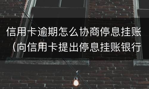 信用卡逾期怎么协商停息挂账（向信用卡提出停息挂账银行不同意怎么办）