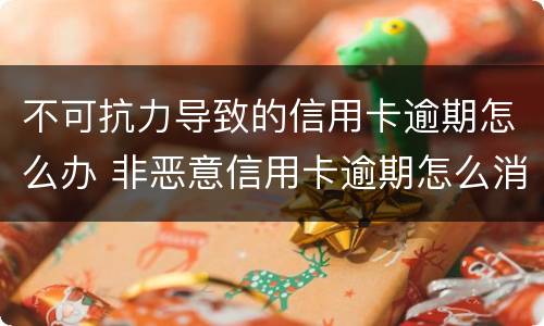 不可抗力导致的信用卡逾期怎么办 非恶意信用卡逾期怎么消除