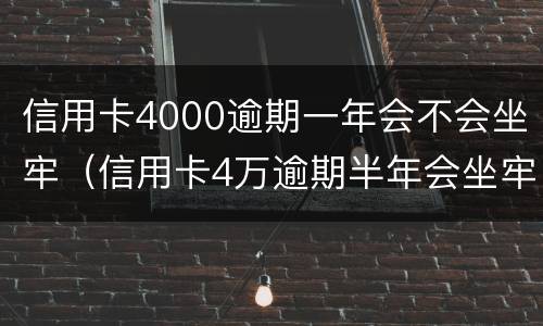 信用卡4000逾期一年会不会坐牢（信用卡4万逾期半年会坐牢吗）