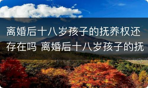 离婚后十八岁孩子的抚养权还存在吗 离婚后十八岁孩子的抚养权还存在吗知乎