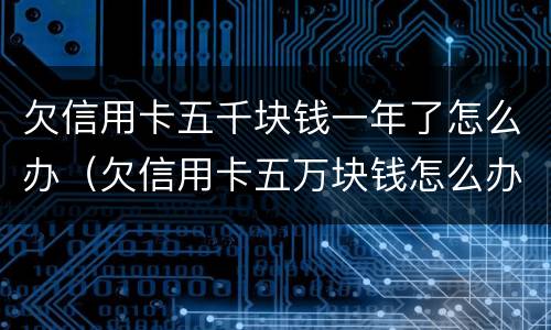 欠信用卡五千块钱一年了怎么办（欠信用卡五万块钱怎么办）