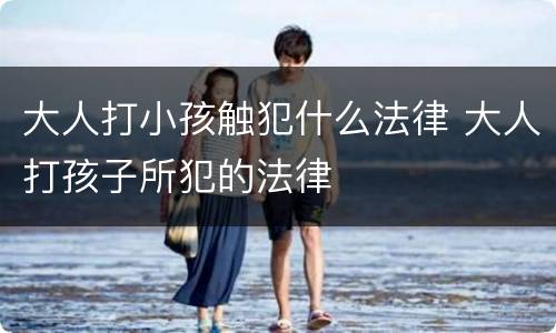 大人打小孩触犯什么法律 大人打孩子所犯的法律