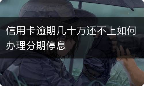 信用卡逾期几十万还不上如何办理分期停息