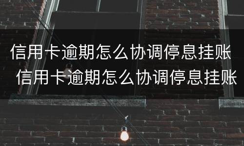 信用卡逾期怎么协调停息挂账 信用卡逾期怎么协调停息挂账的