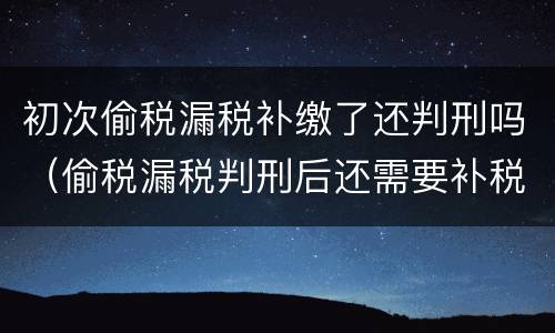 初次偷税漏税补缴了还判刑吗（偷税漏税判刑后还需要补税吗?）
