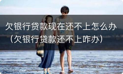欠银行贷款现在还不上怎么办（欠银行贷款还不上咋办）