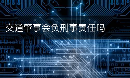 交通肇事会负刑事责任吗