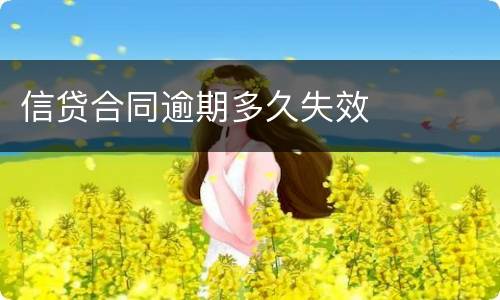 信贷合同逾期多久失效