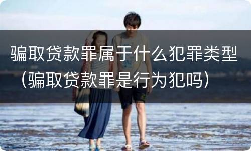 骗取贷款罪属于什么犯罪类型（骗取贷款罪是行为犯吗）
