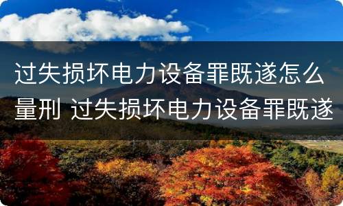 过失损坏电力设备罪既遂怎么量刑 过失损坏电力设备罪既遂怎么量刑的