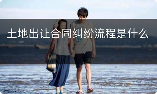 土地出让合同纠纷流程是什么