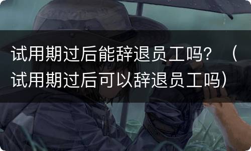 试用期过后能辞退员工吗？（试用期过后可以辞退员工吗）