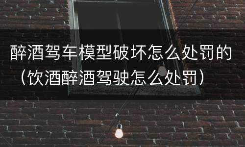 醉酒驾车模型破坏怎么处罚的（饮酒醉酒驾驶怎么处罚）