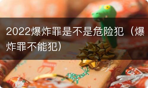 2022爆炸罪是不是危险犯（爆炸罪不能犯）