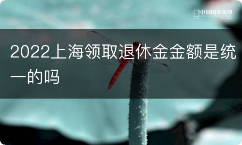 2022上海领取退休金金额是统一的吗