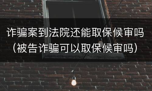 诈骗案到法院还能取保候审吗（被告诈骗可以取保候审吗）