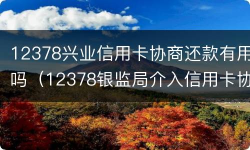 12378兴业信用卡协商还款有用吗（12378银监局介入信用卡协商还款）