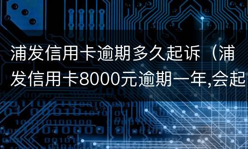 浦发信用卡逾期多久起诉（浦发信用卡8000元逾期一年,会起诉立案吗）
