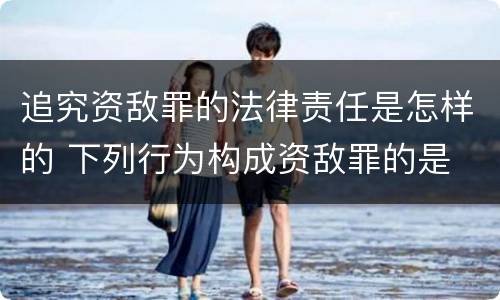 追究资敌罪的法律责任是怎样的 下列行为构成资敌罪的是