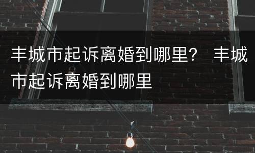 丰城市起诉离婚到哪里？ 丰城市起诉离婚到哪里