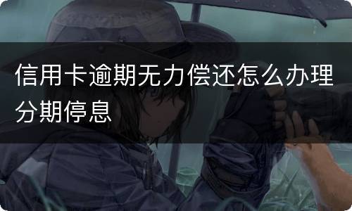 信用卡逾期无力偿还怎么办理分期停息