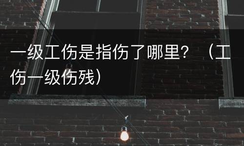 一级工伤是指伤了哪里？（工伤一级伤残）