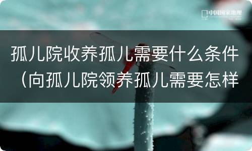 孤儿院收养孤儿需要什么条件（向孤儿院领养孤儿需要怎样条件）
