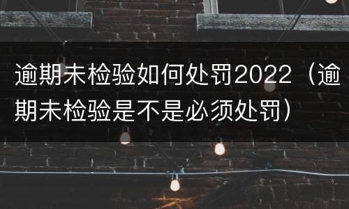 逾期未检验如何处罚2022（逾期未检验是不是必须处罚）