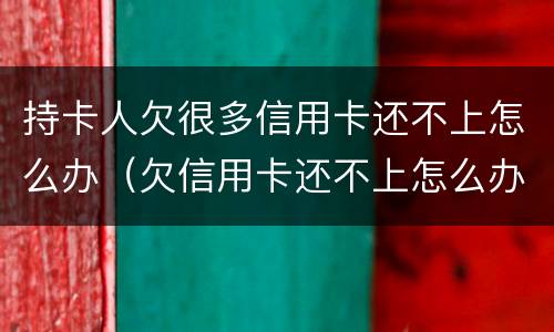 持卡人欠很多信用卡还不上怎么办（欠信用卡还不上怎么办会有哪些后果）