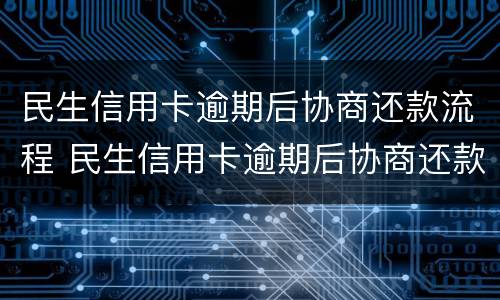 民生信用卡逾期后协商还款流程 民生信用卡逾期后协商还款流程图