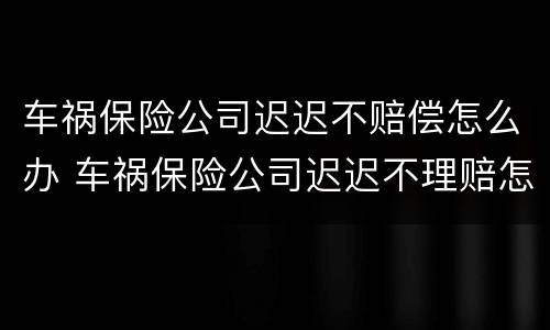 车祸保险公司迟迟不赔偿怎么办 车祸保险公司迟迟不理赔怎么办