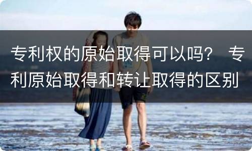 专利权的原始取得可以吗？ 专利原始取得和转让取得的区别