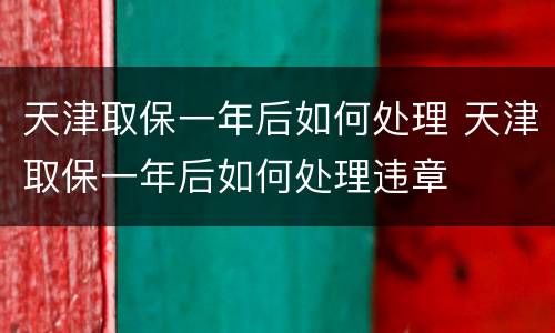 天津取保一年后如何处理 天津取保一年后如何处理违章