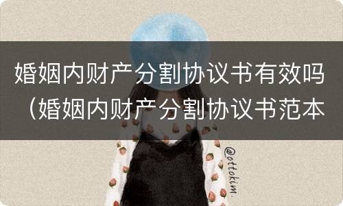 婚姻内财产分割协议书有效吗（婚姻内财产分割协议书范本）