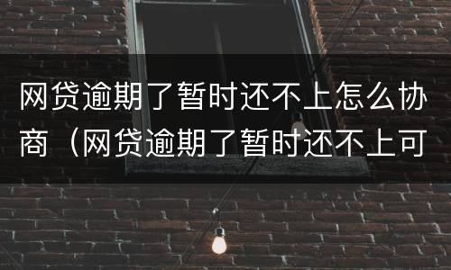 网贷逾期了暂时还不上怎么协商（网贷逾期了暂时还不上可以协商吗）