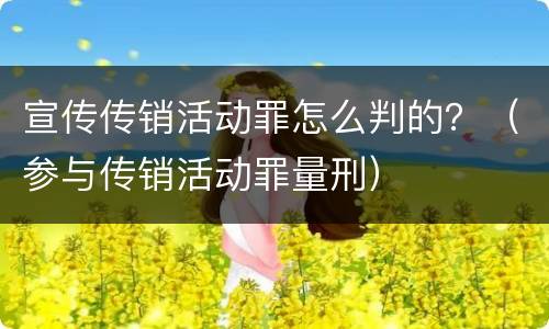 宣传传销活动罪怎么判的？（参与传销活动罪量刑）