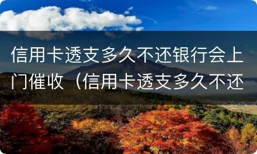 信用卡透支多久不还银行会上门催收（信用卡透支多久不还银行会上门催收呢）