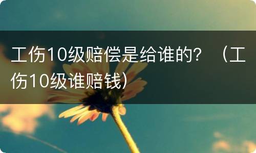 工伤10级赔偿是给谁的？（工伤10级谁赔钱）