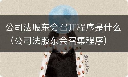 公司法股东会召开程序是什么（公司法股东会召集程序）