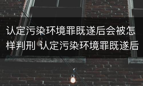 认定污染环境罪既遂后会被怎样判刑 认定污染环境罪既遂后会被怎样判刑呢