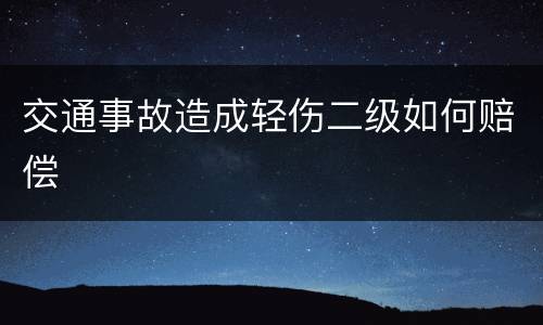 交通事故造成轻伤二级如何赔偿