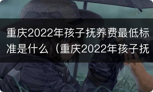 重庆2022年孩子抚养费最低标准是什么（重庆2022年孩子抚养费最低标准是什么呢）