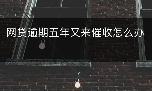 网贷逾期五年又来催收怎么办