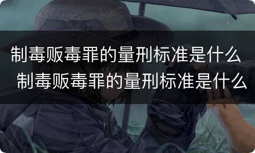 制毒贩毒罪的量刑标准是什么 制毒贩毒罪的量刑标准是什么呢