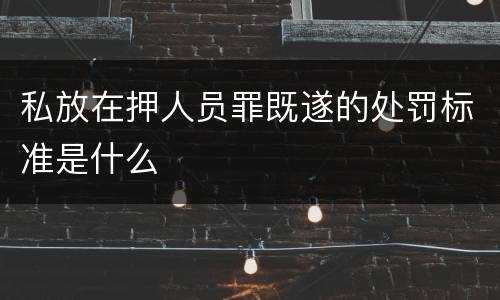 私放在押人员罪既遂的处罚标准是什么