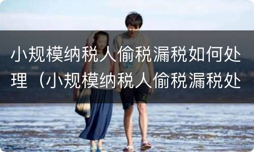 小规模纳税人偷税漏税如何处理（小规模纳税人偷税漏税处罚标准）