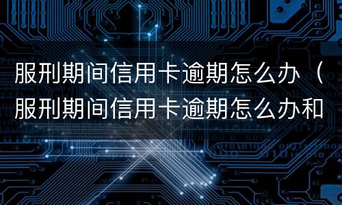 服刑期间信用卡逾期怎么办（服刑期间信用卡逾期怎么办和网贷怎么办）