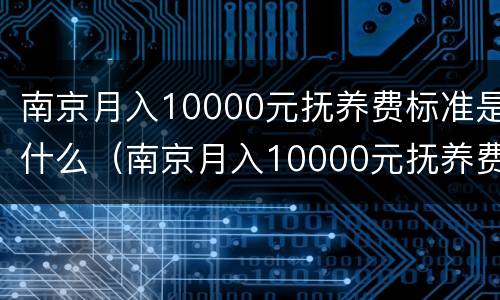南京月入10000元抚养费标准是什么（南京月入10000元抚养费标准是什么呢）